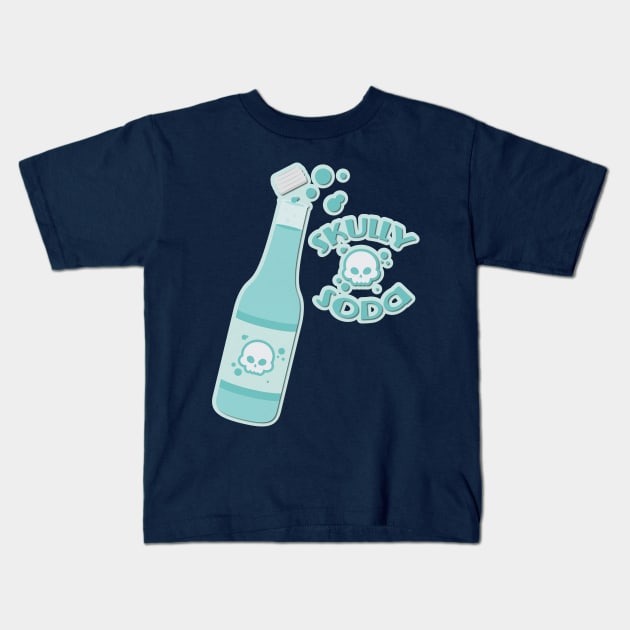 Skully Soda Kids T-Shirt by AlexMathewsDesigns